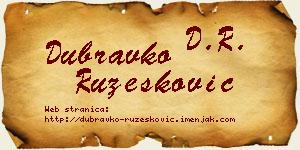 Dubravko Ružesković vizit kartica
